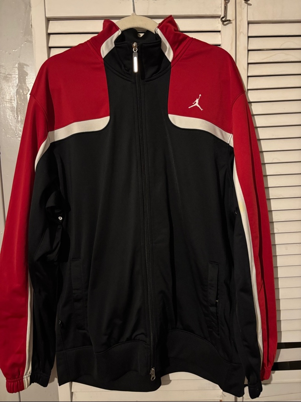 🔥 Jordan Brand "Flight" Full-Zip Track Jacket | Red/Black/White XL